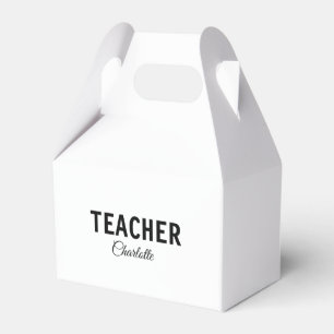 I am teacher school Collegeadd your name text simp Favour Box