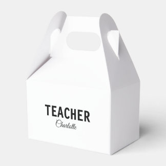 I am teacher school Collegeadd your name text simp Favour Box