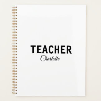 I am teacher school Collegeadd your name text simp Planner