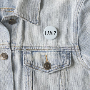 I AM Text 3 Cm Round Badge