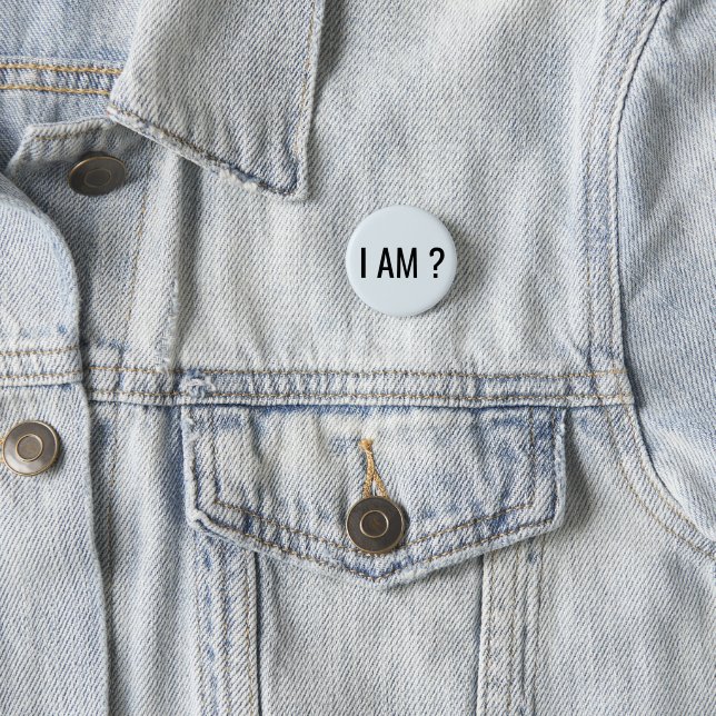 I AM Text  3 Cm Round Badge (In Situ)
