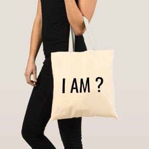 I AM Text Tote Bag