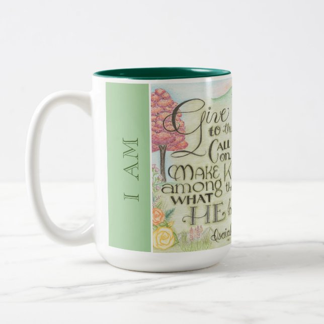 I AM Thankful!-Give Thanks to the Lord Coffee Mug (Left)