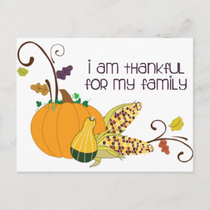 I Am Thankful Holiday Postcard