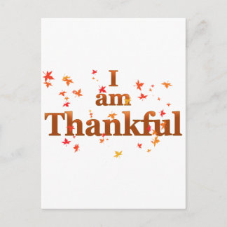 i am thankful postcard