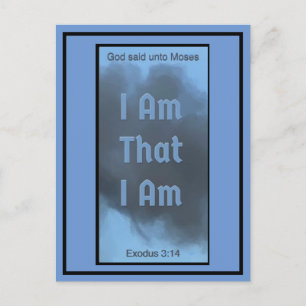 I Am That I Am Scripture Postcard