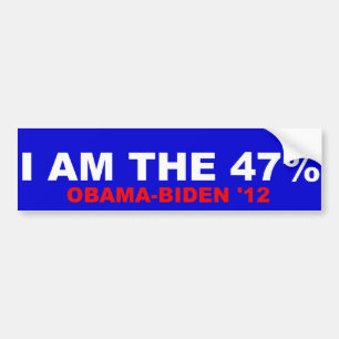 I Am The 47% Obama-Biden 2012 Bumper Sticker
