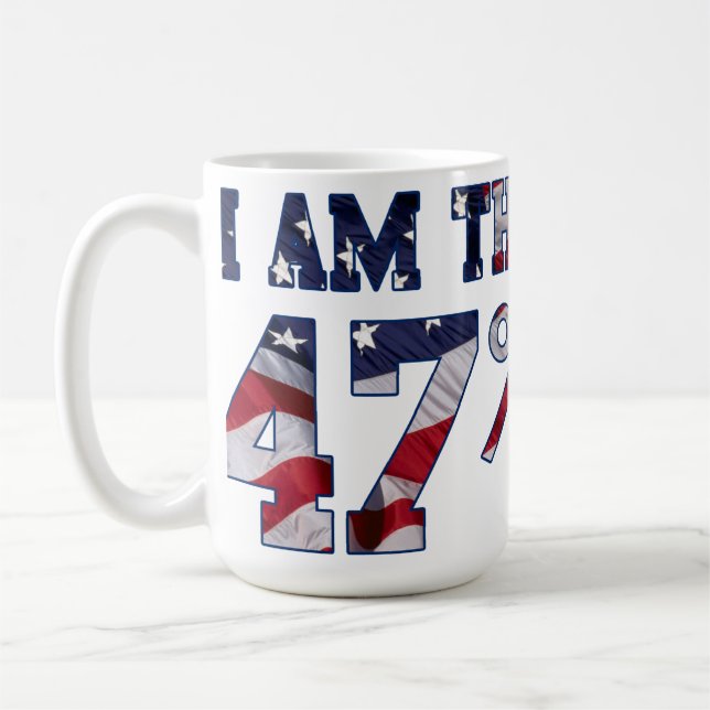 I am the 47% Percent Coffee Tea Mug (Left)
