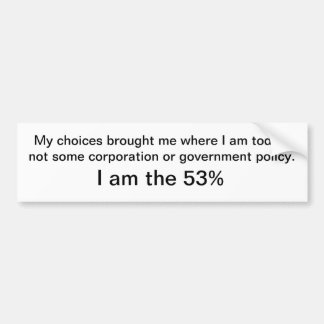 I am the 53% bumper sticker