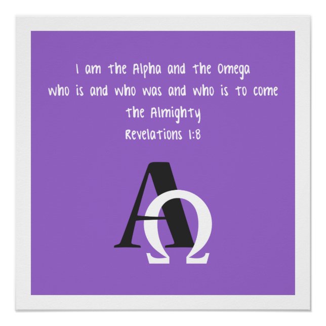 I Am the Alpha and the Omega Poster (Front)