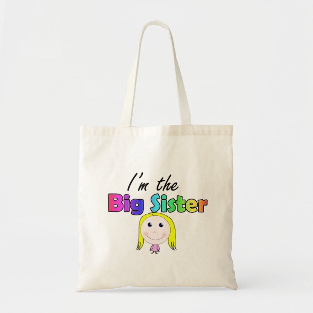 I am the big sister tote bag (Front)