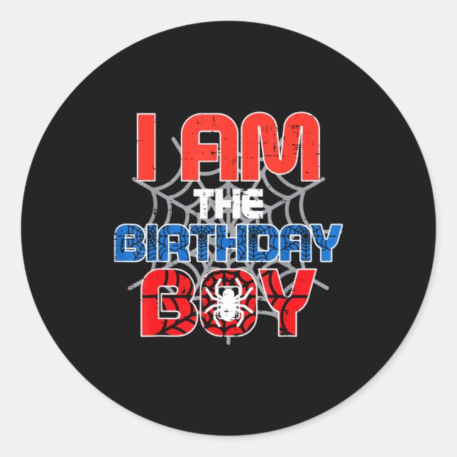 I Am The Birthday Boy Sder Party Family Matching B Classic Round Sticker (Front)