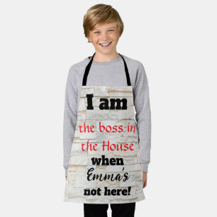 I am the boss in the house pattern apron