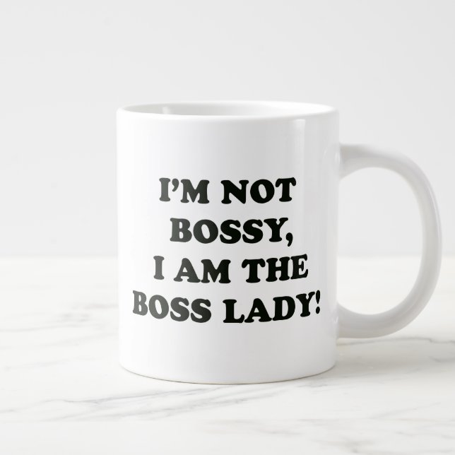 I Am The Boss Lady Large Coffee Mug (Right)