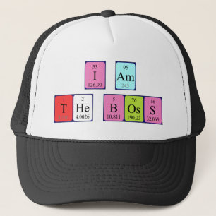 I Am The Boss periodic table hat