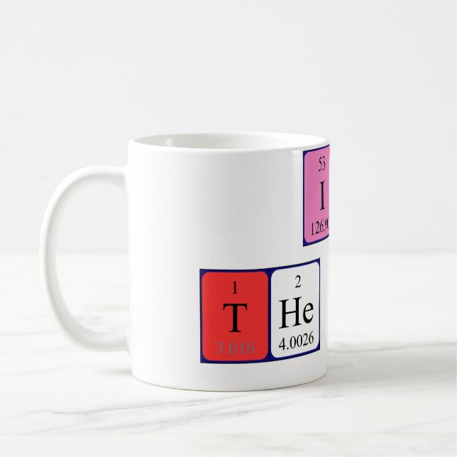 I am the Boss periodic table mug (Left)