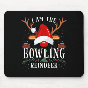 I Am The Bowling Reindeer Christmas Family Mouse Mat