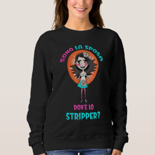 I am the bride where the striper bridal shower is sweatshirt