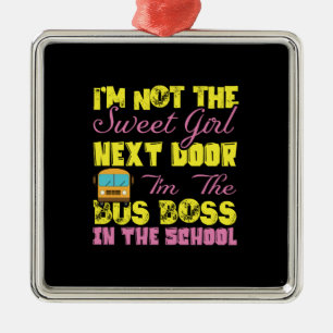 I Am The Bus Boss In The School Metal Tree Decoration