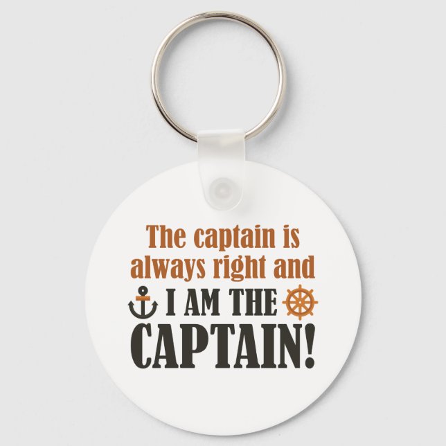 I Am The Captain Key Ring (Front)