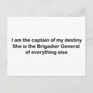 I am the Captain of my destiny Postcard