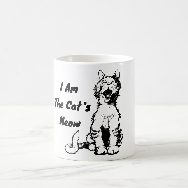 I Am the Cat's Meow Funny Cat Coffee Mug (Center)