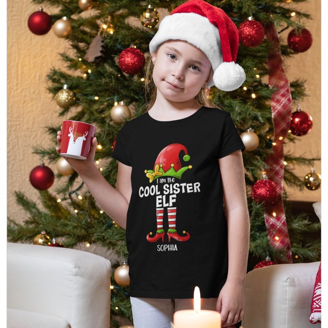 I am The Cool Sister Elf Funny Elf T-Shirt (Creator Uploaded)
