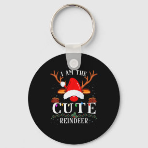 I Am The Cute Reindeer Christmas Family  Key Ring