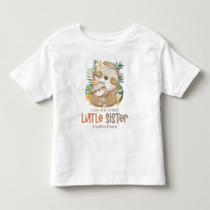 I am the Cutest Little Sister Cute Sloths Custom Toddler T-Shirt