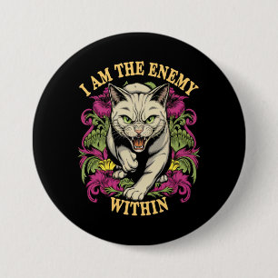 I Am The Enemy Within Harris Walz 2024 7.5 Cm Round Badge