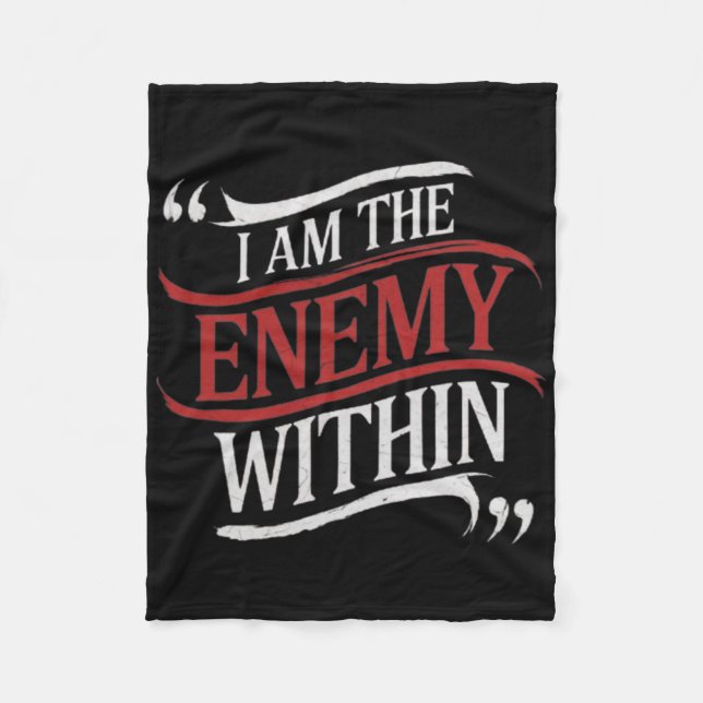 I Am The Enemy Within Kamala Harris Vs Trump  Fleece Blanket (Front)