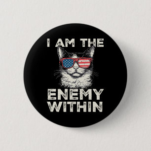 I Am The Enemy Within Tee - Kamala Harris 2024 Mer 6 Cm Round Badge