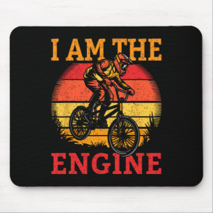 I Am The Engine Mountain Biker Sunset  Mouse Mat