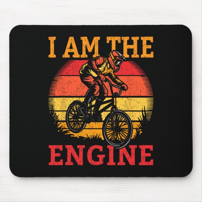 I Am The Engine Mountain Biker Sunset  Mouse Mat (Front)