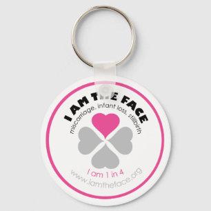 I AM THE FACE Pink Keychain