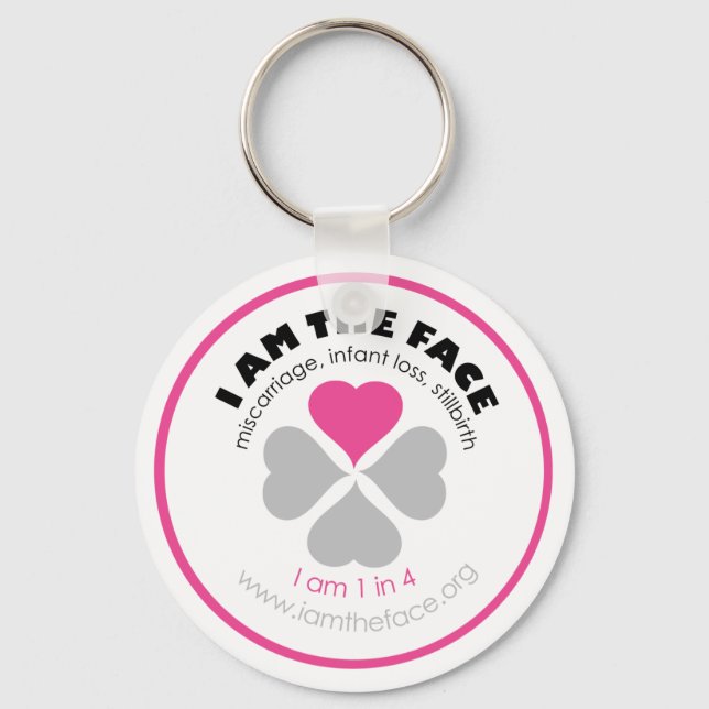 I AM THE FACE Pink Keychain (Front)