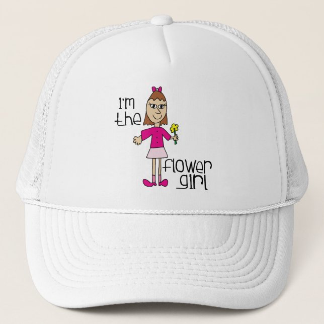 I am the Flower Girl Trucker Hat (Front)