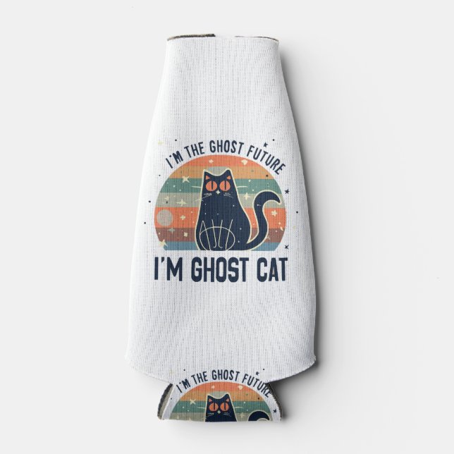 I AM THE GHOST FUTURE, GHOST CAT  BOTTLE COOLER (Front)