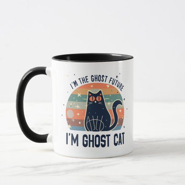 I AM THE GHOST FUTURE, GHOST CAT  MUG (Left)