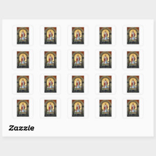 "I AM THE GOOD SHEPHERD" John 10:11 Mosaic Art Square Sticker