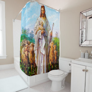 I Am the Good Shepherd John 10:7-21 Shower Curtain