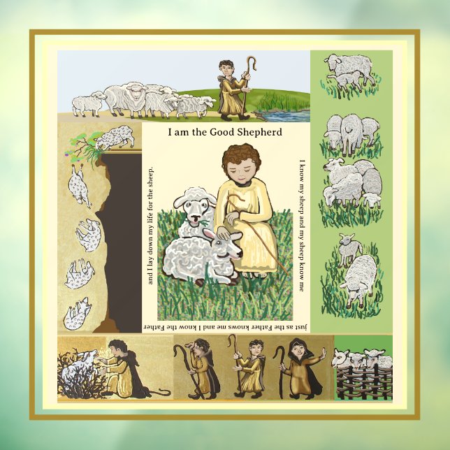 "I am the Good Shepherd" Window Cling (Sheet 3)
