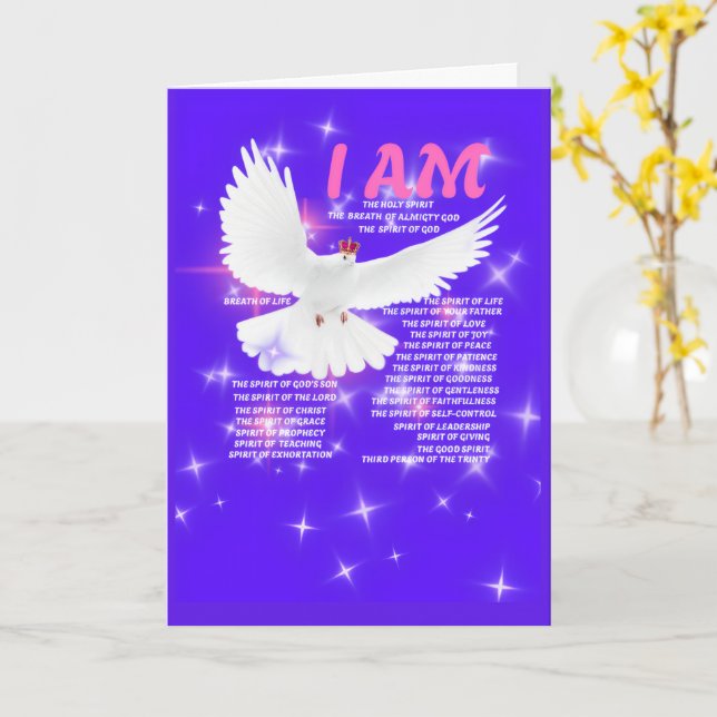 I AM The Holy Spirit Greeting Card (Yellow Flower)