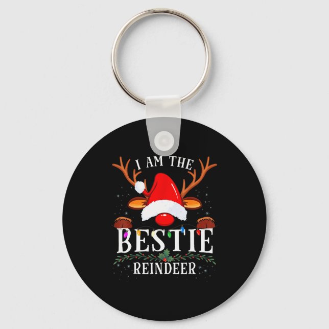 I Am The Ie Reindeer Christmas Family  Key Ring (Front)