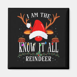 I Am The Know It All Reindeer Christmas Family Magnet