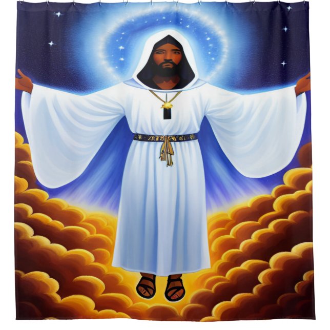 I Am The Light Christian Shower Curtain (Front)