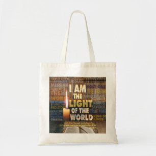 I am the Light of the World - John 8:12 Tote Bag