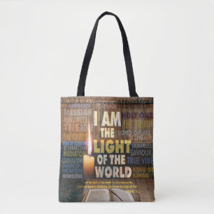 I am the Light of the World - John 8:12 Tote Bag
