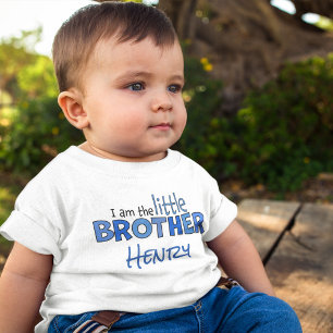 I am the Little Brother Whimsical Modern Cute Baby T-Shirt