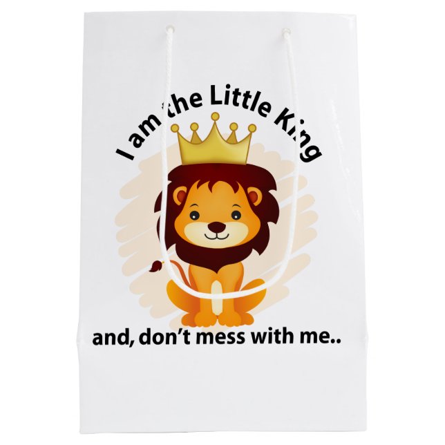 I am the little king medium gift bag (Back)